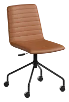 ARCA MOVE BLACK, židle kancelářská, ekologická kůže cappuccino